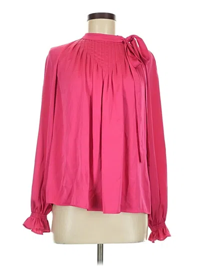 Pre-owned Adam Lippes Long Sleeve Blouse In Pink