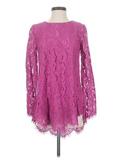 Pre-owned Adam Lippes Long Sleeve Blouse In Pink