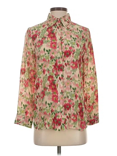 Pre-owned Adam Lippes Long Sleeve Blouse In Pink