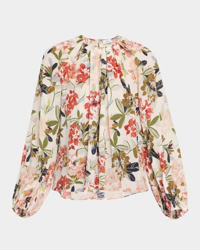 ADAM LIPPES LOTTIE FLORAL-PRINT CREPE DE CHINE TOP