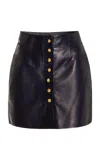 Adam Lippes Lottie Skirt In Leather In Black