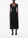Adam Lippes Luccila Silk Midi Dress In Black