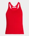 Adam Lippes Lumii Compact Jacquard Tank Top In Brown