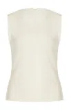 Adam Lippes Luna Top In Luxe Milano In Ivory