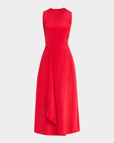 Adam Lippes Lynn Draped Silk Crepe Dress