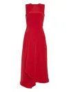 Adam Lippes Lynn Draped Silk-crepe Midi Dress