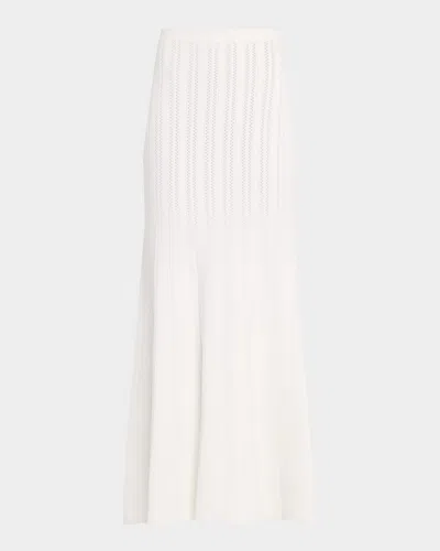 Adam Lippes Lyra Skirt In Viscose Blend In White