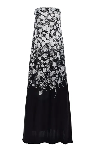 Adam Lippes Marais Printed Silk-charmeuse Gown