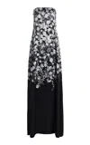 Adam Lippes Marias Printed Silk Charmeuse Dress In Black