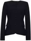 Adam Lippes Marin Fitted Jacket In Black