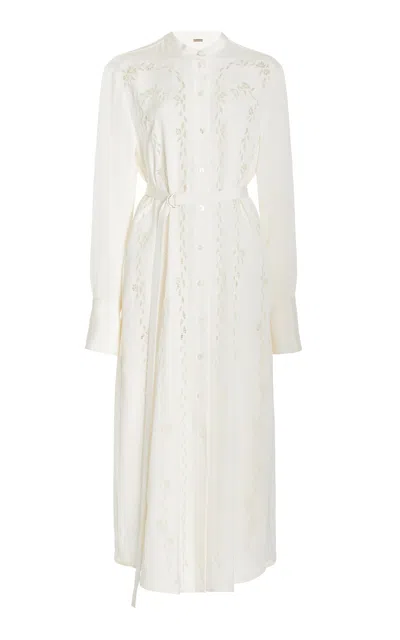 Adam Lippes Memphis Dress In Silk Crepe In Ivory