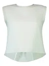 Adam Lippes Mercer Sleeveless Blouse In Green