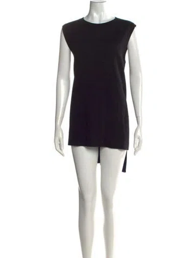 Pre-owned Adam Lippes Merino Wool Midi Length Dress In Black