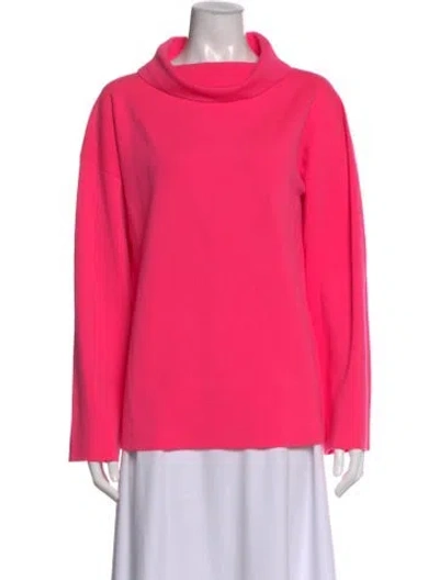 Pre-owned Adam Lippes Merino Wool Turtleneck Sweater In Pink
