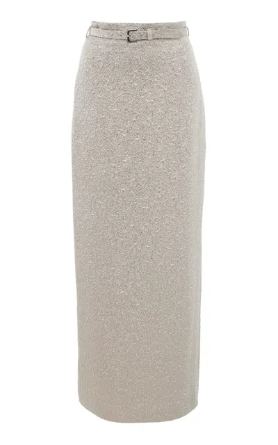 Adam Lippes Metallic Floral Silk-blend Maxi Skirt