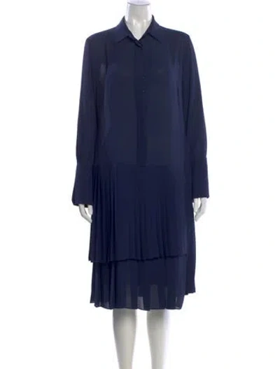 Pre-owned Adam Lippes Midi Length Dress In Blue