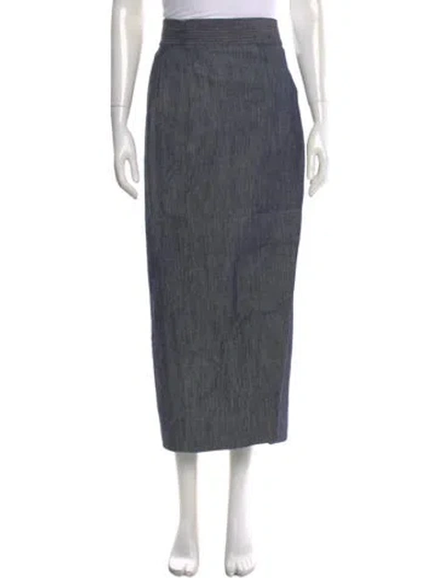 Pre-owned Adam Lippes Midi Length Skirt In Blue