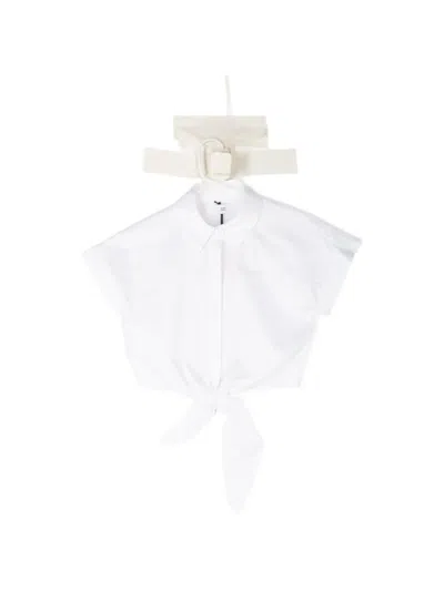 Adam Lippes Mila Tie Detail Top In Red