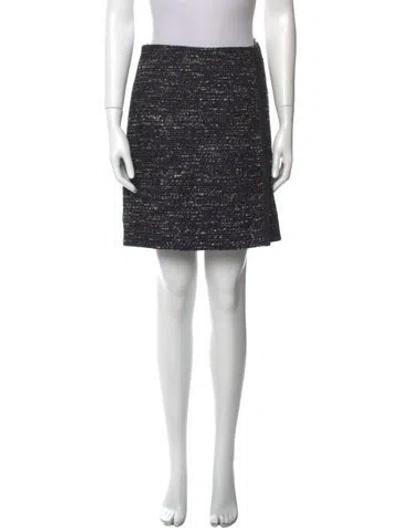 Pre-owned Adam Lippes Mini Skirt In Black