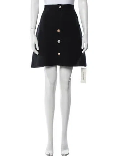 Pre-owned Adam Lippes Mini Skirt In Black