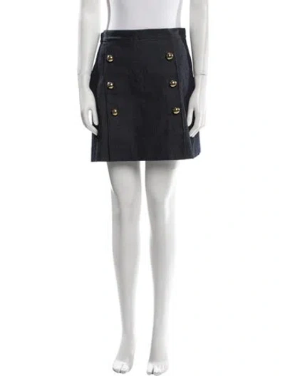 Pre-owned Adam Lippes Mini Skirt In Blue