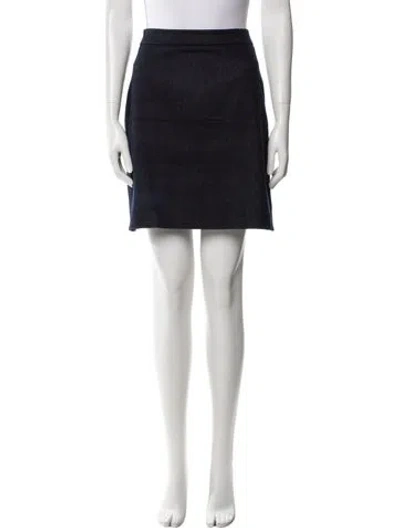 Pre-owned Adam Lippes Mini Skirt In Blue