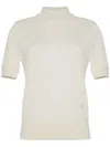 Adam Lippes Mock-neck Cashmere Top In Neutrals