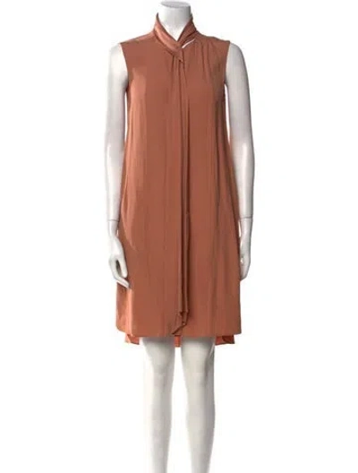 Pre-owned Adam Lippes Mock Neck Knee-length Dress In Pink