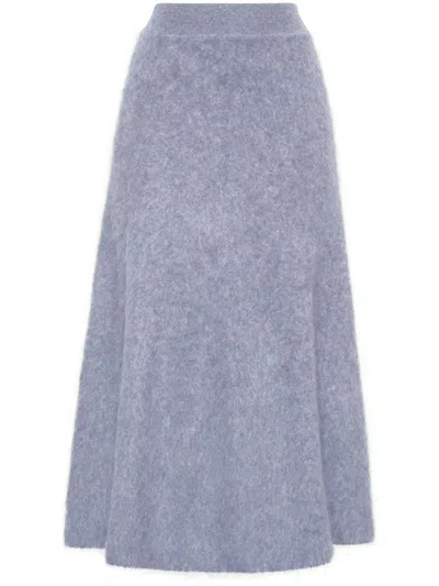 Adam Lippes Muriel Maxi Skirt In Grey