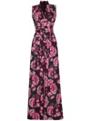 Adam Lippes Nansi Rose-print Poplin Jumpsuit In Black