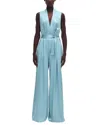 Adam Lippes Nansi Silk Jumpsuit In Blue