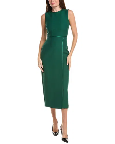 Adam Lippes Nello Wool & Silk-blend Dress In Green