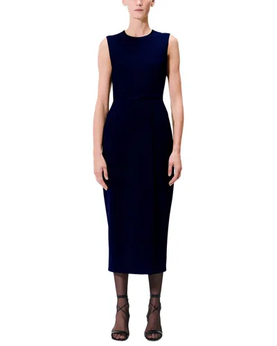 Adam Lippes Nello Wool & Silk-blend Dress In Blue