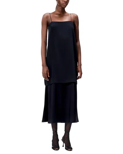 Adam Lippes Nina Silk Dress In Black