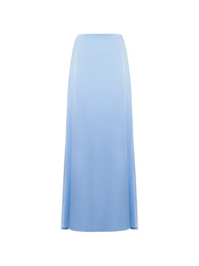 Adam Lippes Nova Silk Skirt In Blue