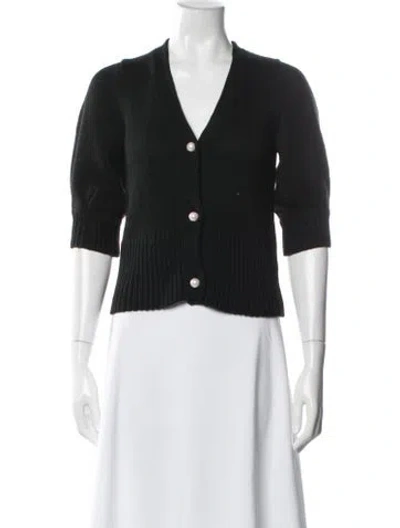 Pre-owned Adam Lippes Open Front Sweater In Blue