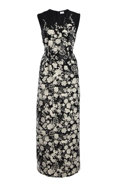 Adam Lippes Ophelia Printed Silk-wool Midi Dress