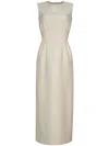 Adam Lippes Ophelia Pleated Sheath Dress In Neutrals
