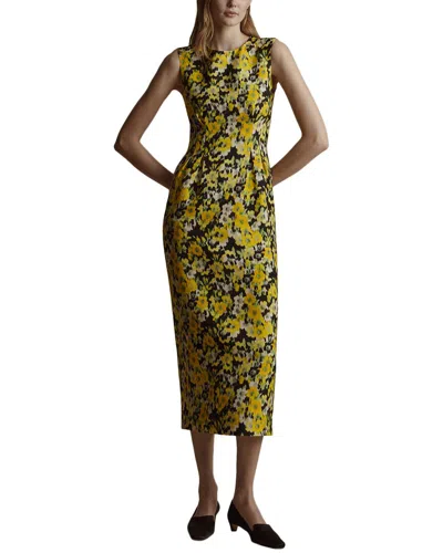 Adam Lippes Ophelia Wool & Silk-blend Dress In Yellow