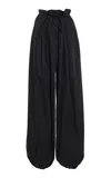 Adam Lippes Paperbag Cotton-poplin Wide-leg Pants
