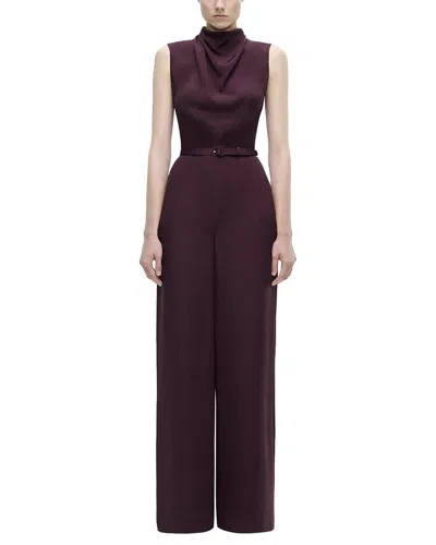 Adam Lippes Parigi Silk Jumpsuit In Brown