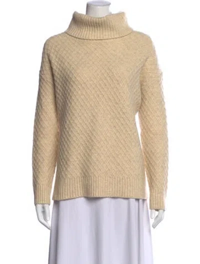 Pre-owned Adam Lippes Patterned Turtleneck Sweater In Neutral