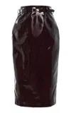 Adam Lippes Pencil Lacquer-canvas Knee-length Skirt