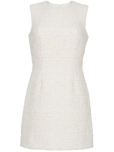 Adam Lippes Peplum Mini Dress In Neutrals