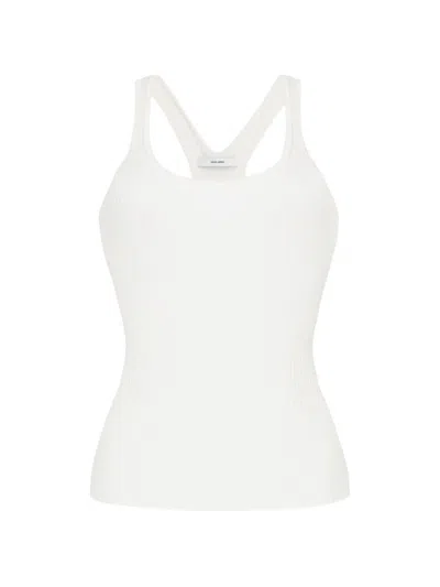 Adam Lippes Peretti Ribbed Tank Top In Multi