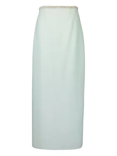 Adam Lippes Perry Embellished Midi Skirt In White