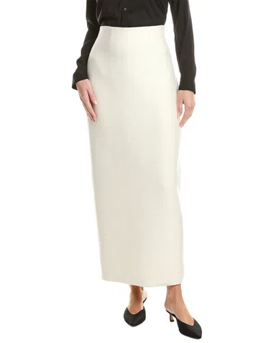 Adam Lippes Perry Wool & Silk-blend Skirt In White