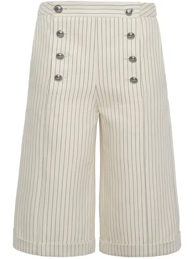 Adam Lippes Shorts Mit Nadelstreifen In Nude