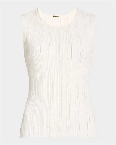 ADAM LIPPES POINTELLE COMPACT JACQUARD TANK TOP