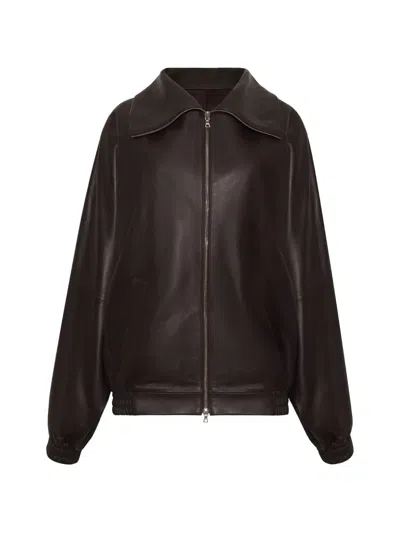 Adam Lippes Presley Bomber Jacket In Black